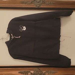 Disney Mickey Mouse Medium Black Cropped Windbreaker NWT Disneyland WDW Hologram